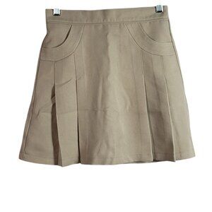 Nautica School Uniform Skort Khaki Size 12 Skirt Pull On Pockets Pleats Elastic
